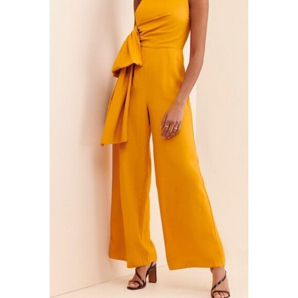 c/meo collective - show them the shoulder jumpsuit pantsuit wide leg wrap size 2 - Picture 4 of 12